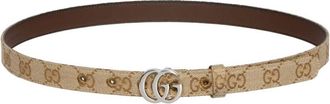 Gucci Beige GG Logo Buckle Belt