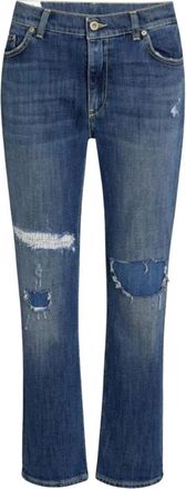Dondup Stijlvolle Paige Broek - Dames - Cropped Jeans - Blauw - W29 - Jeans
