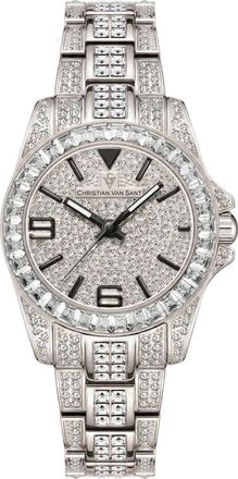 Christian Van Sant Womens Majestic Silver Dial Watch