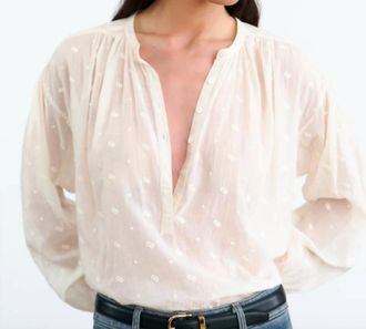 Nili Lotan Neville Blouse In Ivory