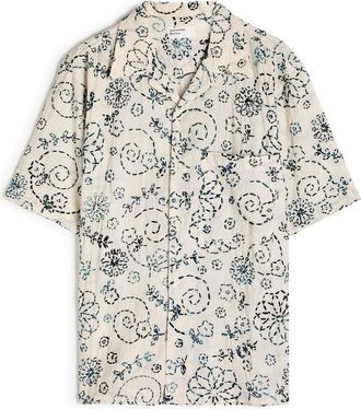 Universal Works Embroidered Cotton Shirt - Ecru - Xxl