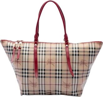 Burberry Pre-owned Salisbury Tote - Dames - Vintage Shopper - Beige - ONE Size - Leer - Vintage