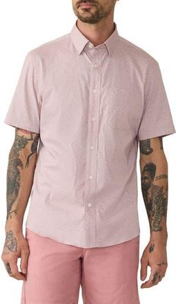 Faherty Movement Short Sleeve Button-Up Shirt in Blushed Sand Floral at Nordstrom Rack, Size Xx-Large