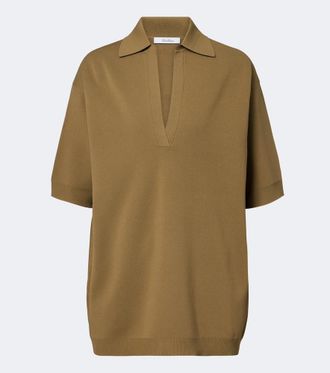 Max Mara Oversized knitted polo shirt