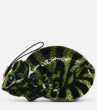 Alemais Al&eacute;mais Clutch Chameleon Small con perline