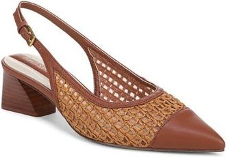 Franco Sarto Racer Slingback Pointed Toe Pump in Wicker at Nordstrom, Size 8.5