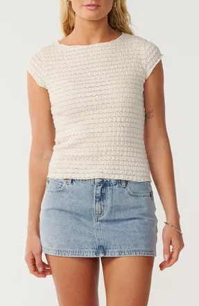 Rip Curl Bossa Nova Texture Top in Bone at Nordstrom, Size Xx-Small