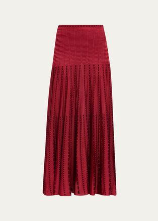 Ulla Johnson Lilah Eyelet Degrade Midi Skirt