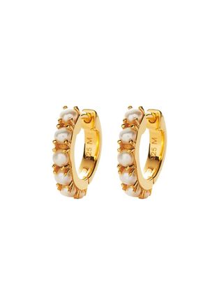 Missoma Gemstone 18ct Recycled Gold Vermeil Hoop Earrings - One Size