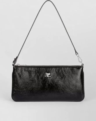 Courr&egrave;ges rectangular naplack pouch adjustable strap