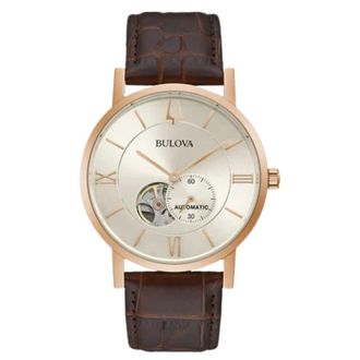 Bulova Classic Quartz Brown Dial Mens Watch 97A150
