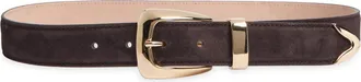 Khaite Benny Suede Belt in Coffee 899 at Nordstrom, Size 70