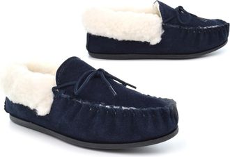 Generic Ladies Real Suede Slippers Ladies Moccasins Size 5 Womens Suede Slipper Size 4 Womens Outdoor Slippers Outdoor Sole Slipper Moccasin Moccasins Wool Mi