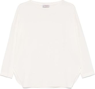 Alberto Biani Blouse met crêpe textuur - Wit