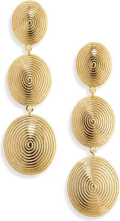 LI&Eacute; STUDIO The Ruby Drop Earrings in Gold at Nordstrom