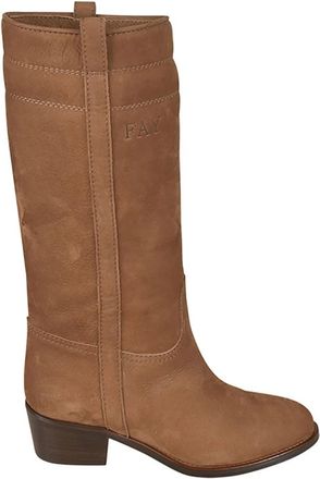 Fay Stijlvolle Hoge Laarzen - Dames - Hoge Laarzen - Bruin - 37 1/2 EU - Leer - Schoenen