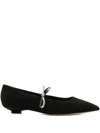 Casadei embellished pointed-toe flat pumps - Black