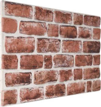 vidaXL Paneles De Pared 10 Uds. 100 X 50 Cm Marr&oacute;n Oscuro Y Blanco Vidaxl