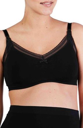 Cache Coeur Milk Maternity and nursing seamless bra in Black at Nordstrom, Size Xx-Large