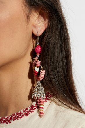 Isabel Marant Asymmetric Earrings, Womens, Pink