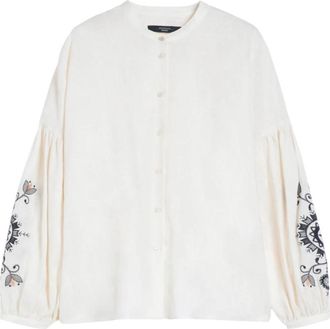 Max Mara Ilex Shirt - Dames - Overhemden - Beige - M - Katoen - Overhemden