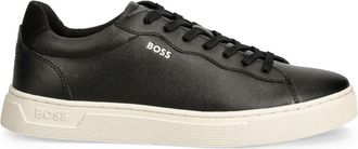 BOSS logo-stamp sneakers - women - Other fibres - 37 - Black