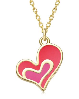 Rachel Glauber 14K Plated Heart Pendant