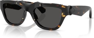 Burberry Dark Grey Square Unisex Sunglasses BE4445U 410687 53