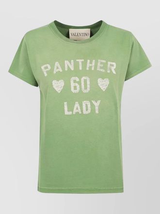 Valentino Garavani cotton jersey t shirt crew neck print