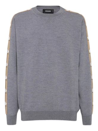 Dsquared2 Maglione con banda logo - Grigio