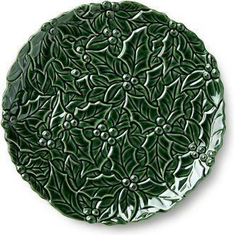 Certified International Holly & Vines Embossed Holly Platter