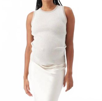 Ripe Zoe Rib Knit Nursing Tank Top In Natural Taupe