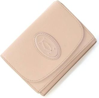 Cartier Pre-owned Wallets, female, Beige, Size: ONE SIZE Pre-owned Leather Wallet
