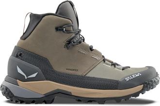 Salewa Puez Leather Mid PTX Wanderschuhe für Damen | grau
