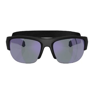 Prada Dark Blue Mirror Violet Square Mens Sunglasses PS A01S 1BO10J 69