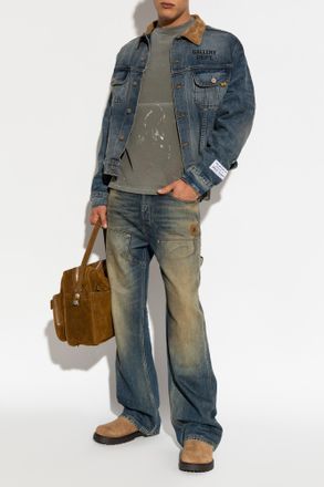 Gallery Dept. Denim Jacket With Logo, Mens, Navy Blue