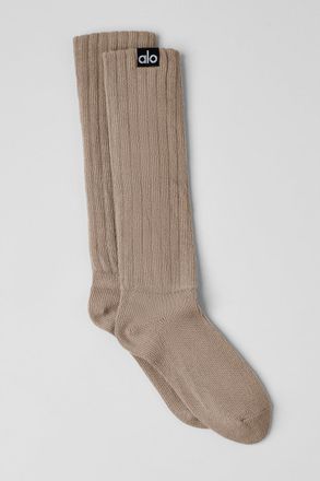Alo | Scrunch Socks in Gravel, Size: Medium