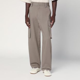 Bottega Veneta Grey Seal cotton twill cargo pants