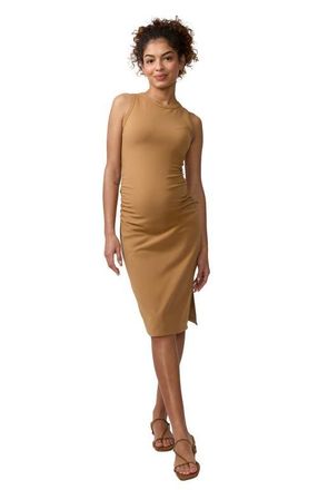 Ingrid & Isabel SL Ruched Body Con Dress in Brown at Nordstrom, Size X-Large