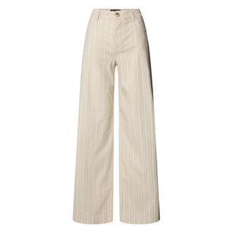 Buena Vista Wijde broek - Dames - Broeken - Beige - Maat: S