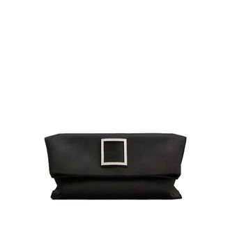 Roger Vivier Clutches, female, Black, Size: ONE SIZE Trompette Strass Soft Pochette