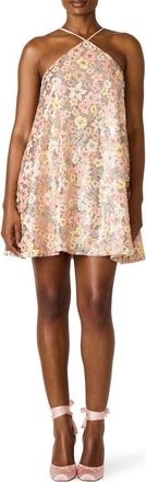 Steve Madden Catiana Sequin Floral Minidress in Pastel Multi at Nordstrom, Size Xx-Large