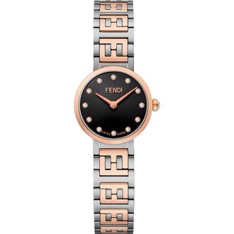 Fendi Forever Fendi Sunray Two-Tone Diamond Bracelet Watch, 19mm in Two Tone at Nordstrom Rack