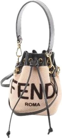 Fendi Pre-owned Bucket Bags, female, Beige, Size: ONE SIZE Pre-owned Mon Tresor Mini Bucket Bag