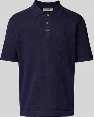 Only & Sons Regular Fit Poloshirt mit Lochstickerei Modell MOON in Marine, Größe S