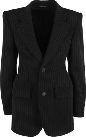 Balenciaga Blazerjas - Dames - Blazers - Zwart - XS - Wol - Jassen