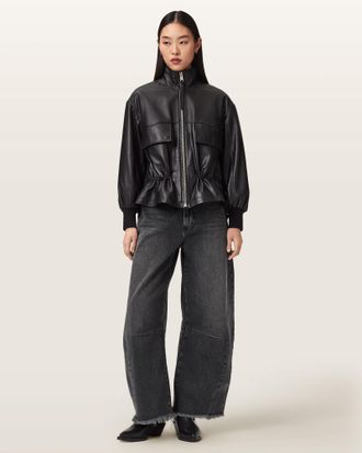 AllSaints Payton Barrel Leg Denim Jeans