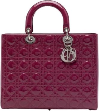 Dior Pre-owned Lady Dior - Dames - Vintage Handtas - Paars - ONE Size - Leer - Vintage