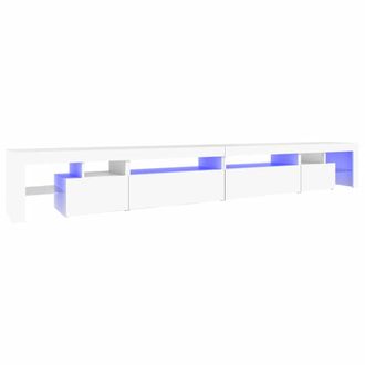 vidaXL Vidaxl - Mueble De Tv Con Luces Led Blanco 290x36,5x40 Cm