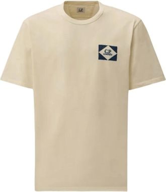 C.P. Company T-Shirts - Heren - T-shirts - Beige - S - Katoen - Tops
